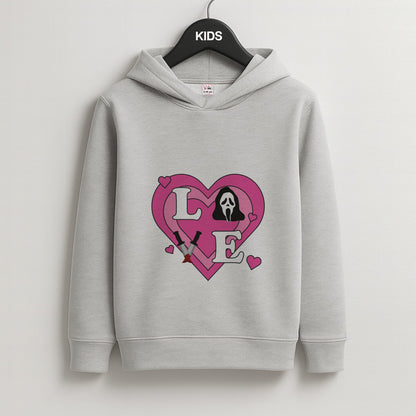 Love Ghost Kids Grey Hoodie