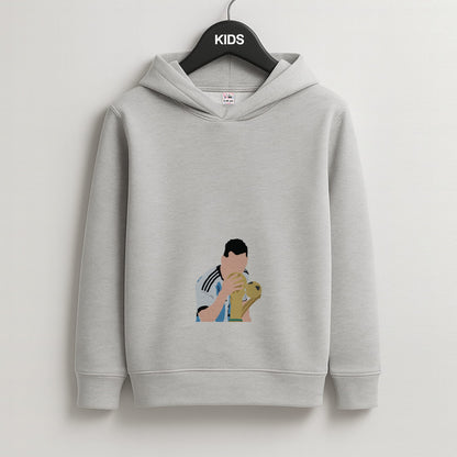 GOAT - Messi Kids Grey Hoodie