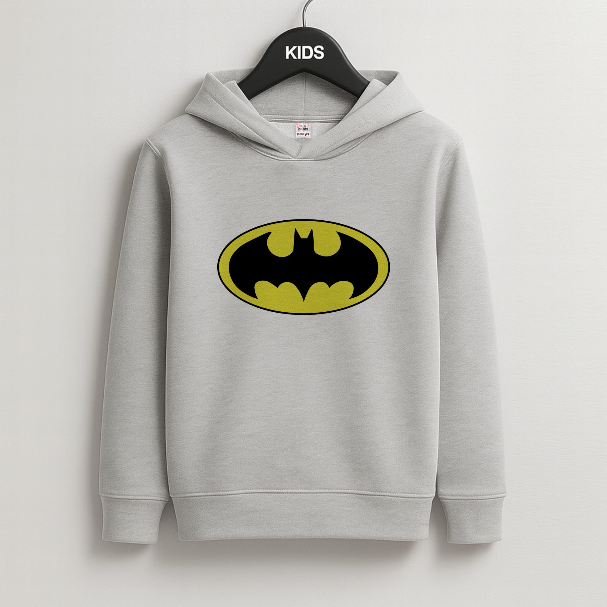 Black Bat Superhero Logo Kids Hoodie