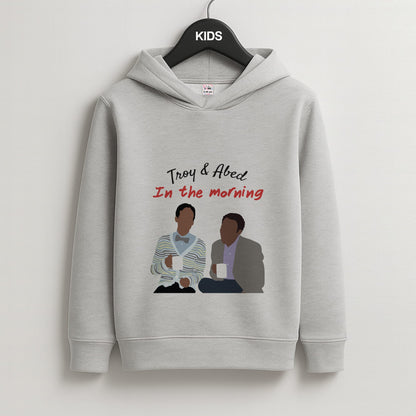 Troy And Abed In The Morning - Community Kids Grey Hoodie