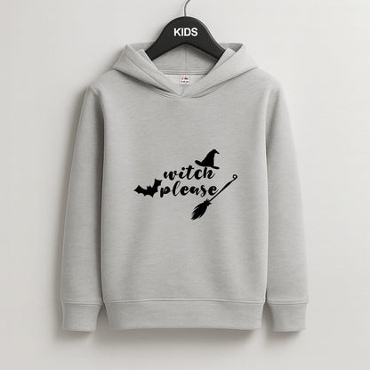 Witch Please - Halloween Kids Grey Hoodie