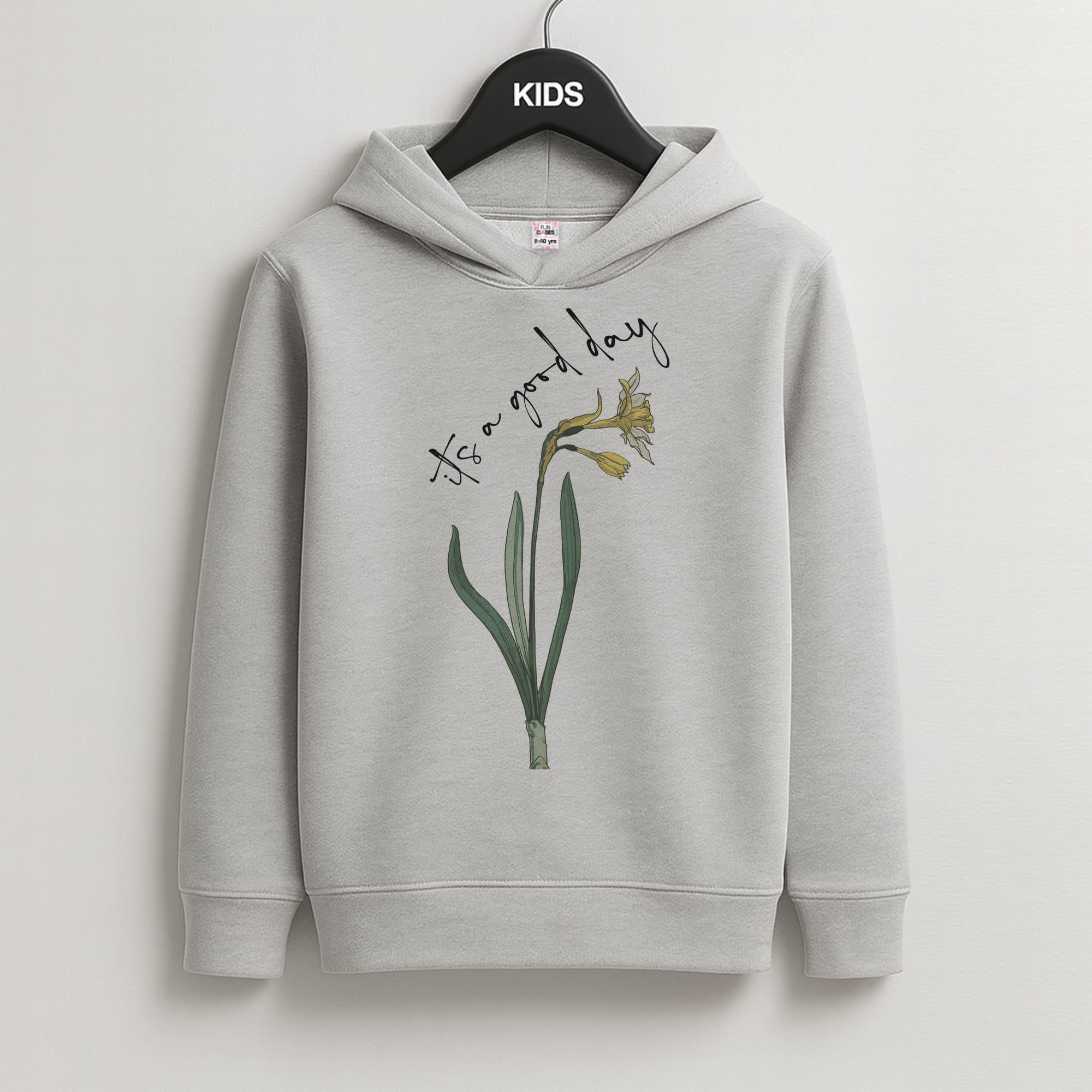 It's A Good Day Kids Grey Hoodie