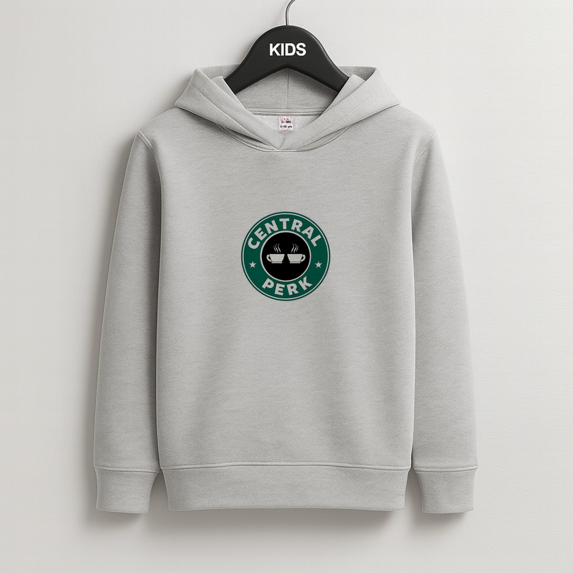 Central Perk - Coffee Logo Kids Grey Hoodie