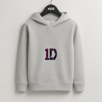 Zebra 1D Kids Grey Hoodie