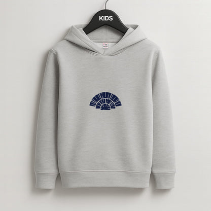 Blue Design Kids Grey Hoodie