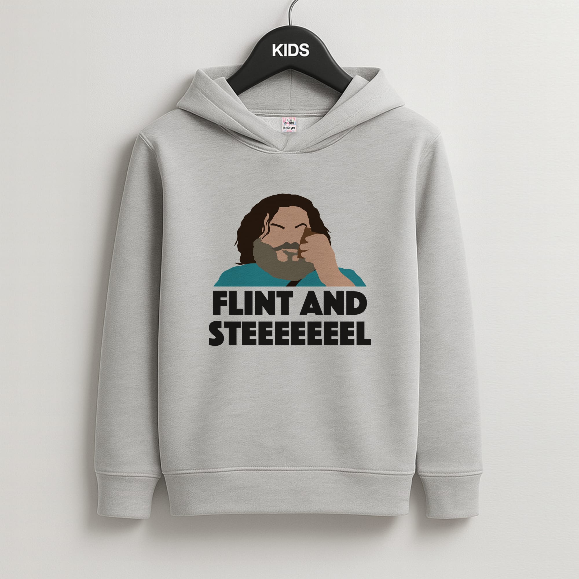 Flint And Steel Kids Grey Hoodie