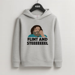 Flint And Steel Kids Grey Hoodie