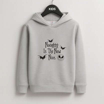 Naughty Is The New Nice Kids Grey Hoodie