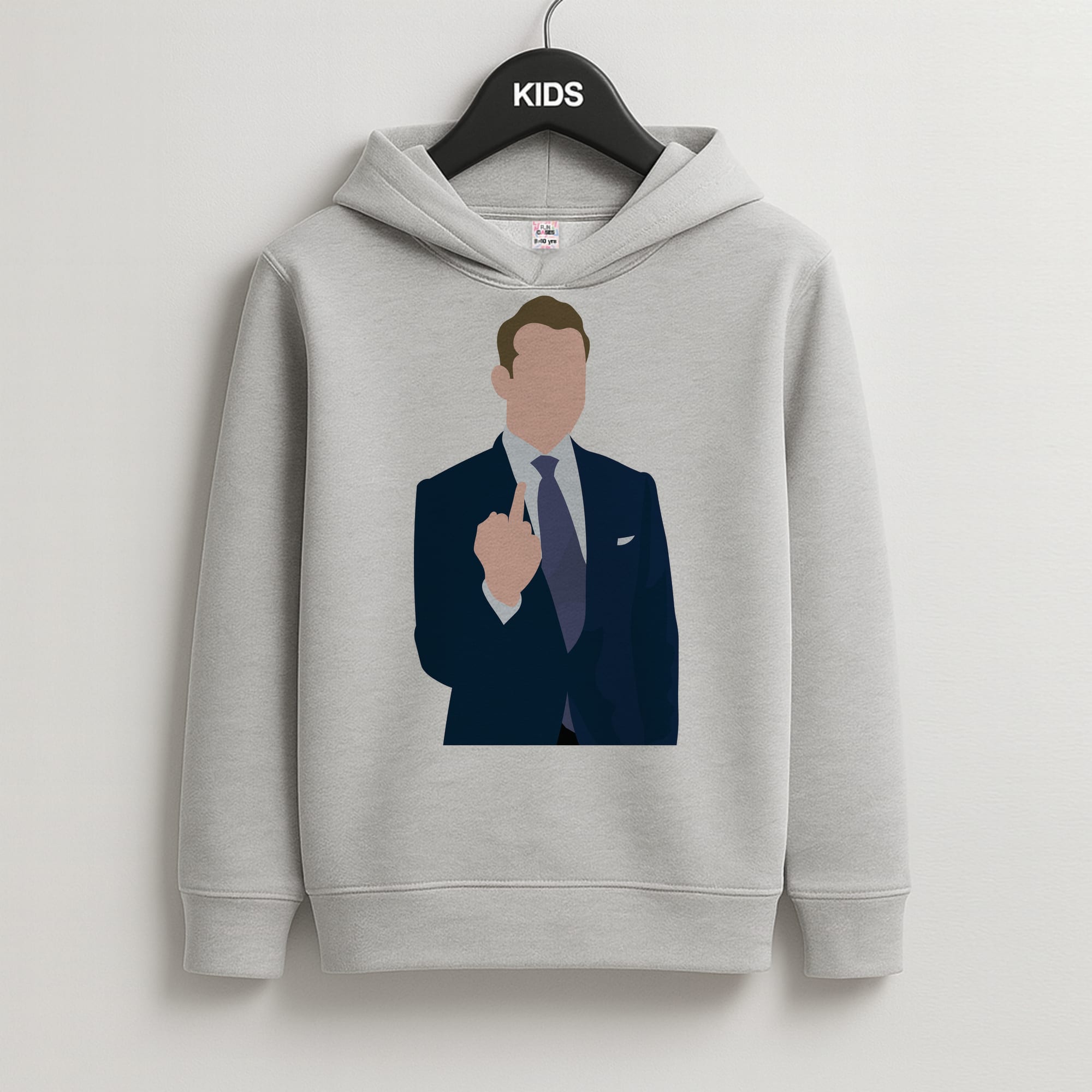 Middle Finger Kids Grey Hoodie