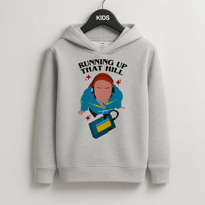 Running Up That Hill Kids Grey Hoodie