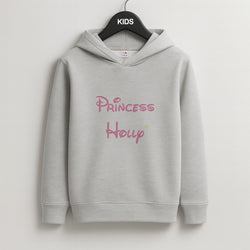 Princess - Personalised Fairytale Kids Grey Hoodie