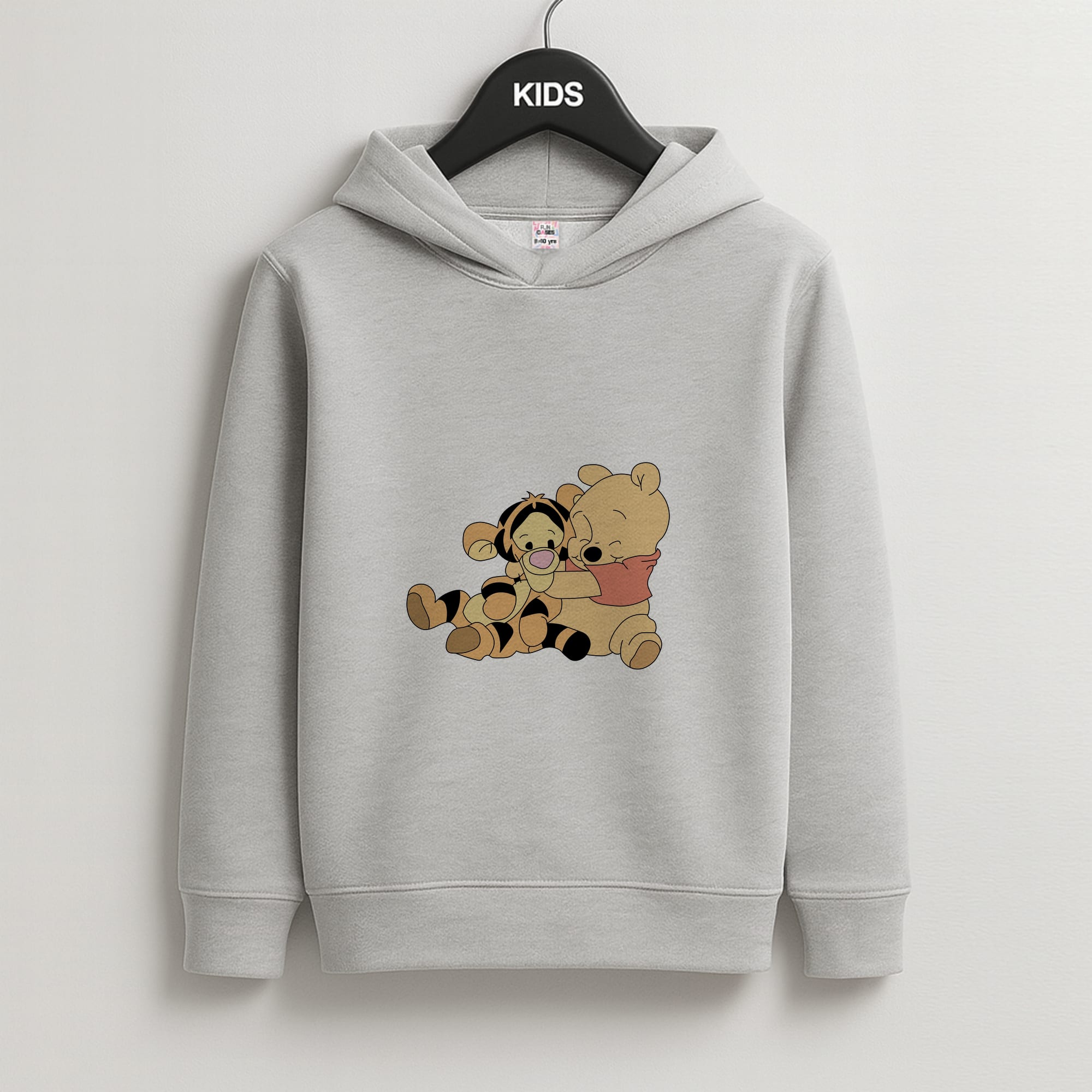 A Hug Said Pooh - Winnie Kids Grey Hoodie