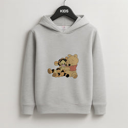 A Hug Said Pooh - Winnie Kids Grey Hoodie