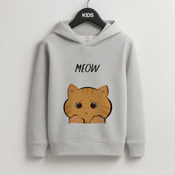 Ginger Cat - Cats Kids Grey Hoodie