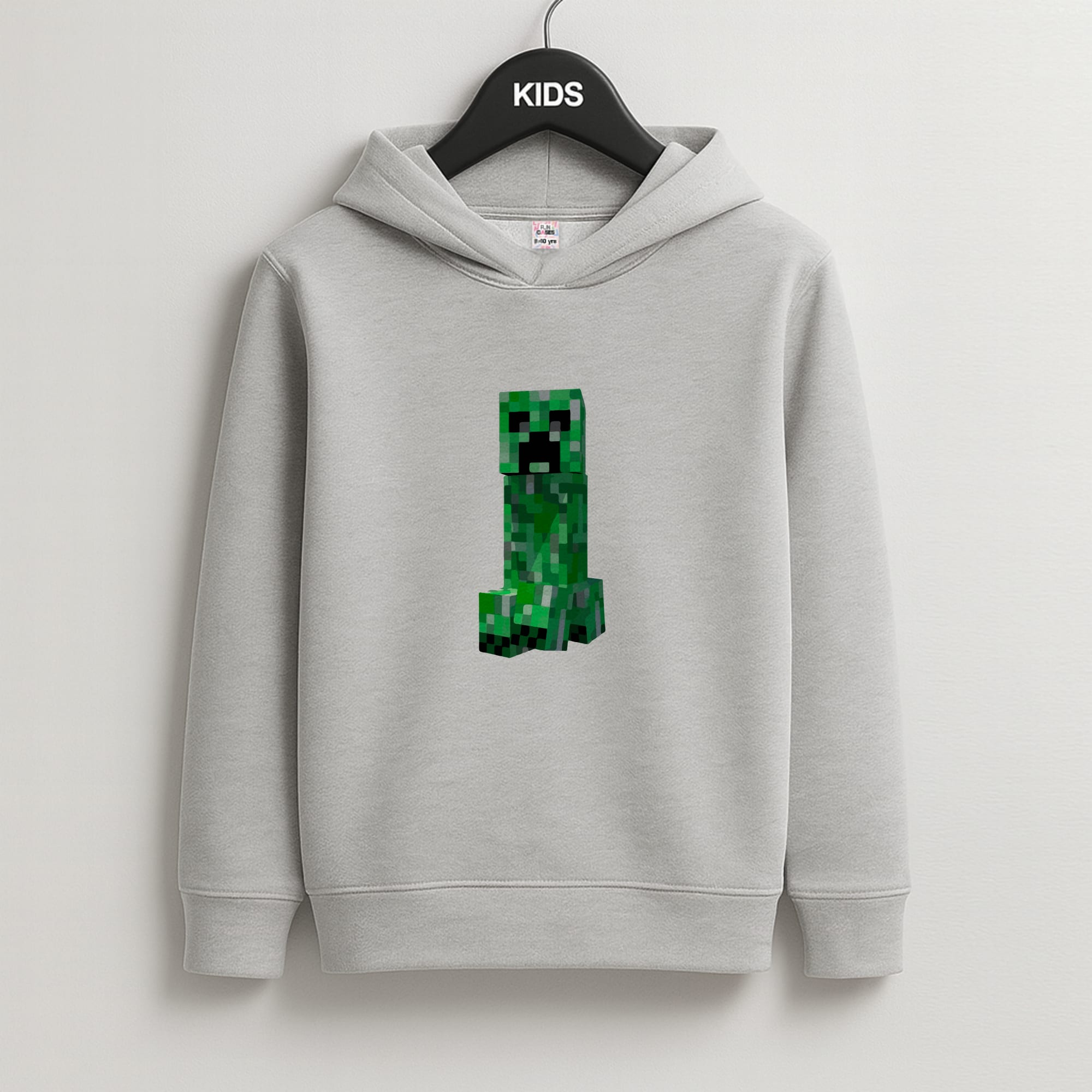 Mining Creeper Kids Grey Hoodie
