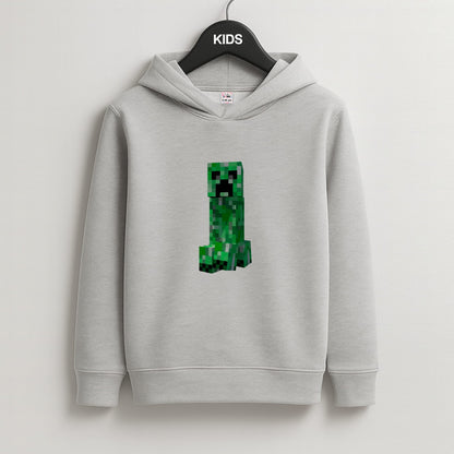Mining Creeper Kids Grey Hoodie