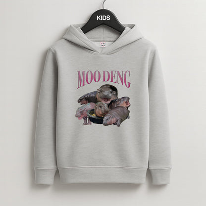 Moo Collage Kids Grey Hoodie