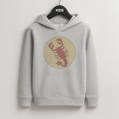Scorpio - Tarot Cards Kids Grey Hoodie