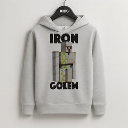 Iron Golem Kids Grey Hoodie