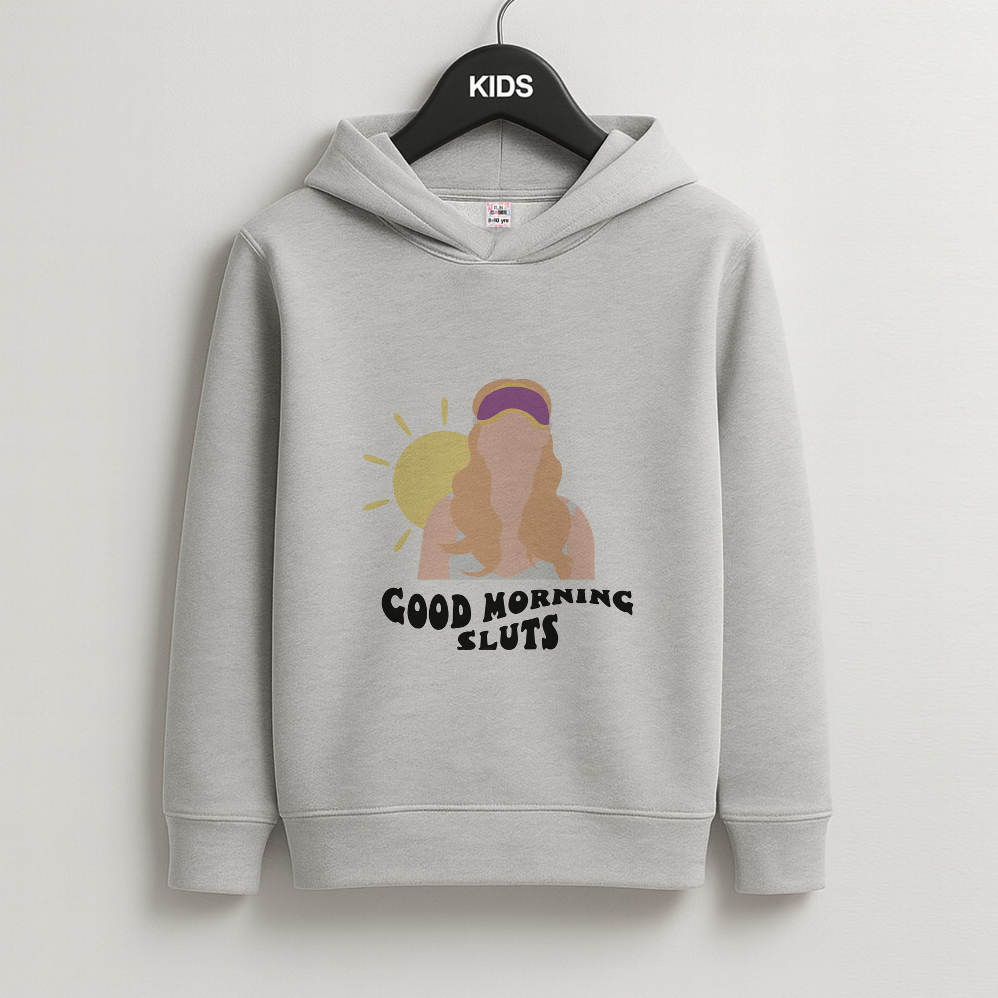 Good Morning - Halloween Queens Kids Grey Hoodie