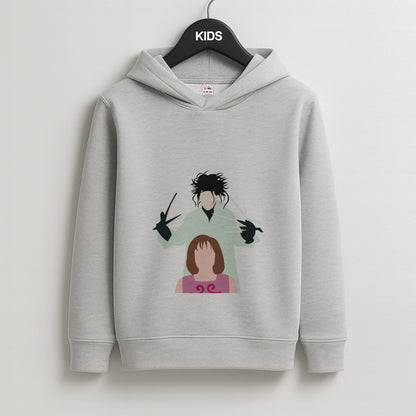 Standing - Scissorhands Kids Grey Hoodie