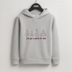 I've Got A Potion For You Dark Pink Kids Grey Hoodie