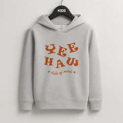 Yee-Haw State Of Mind Kids Grey Hoodie