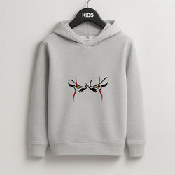 Clown Eyes Kids Grey Hoodie