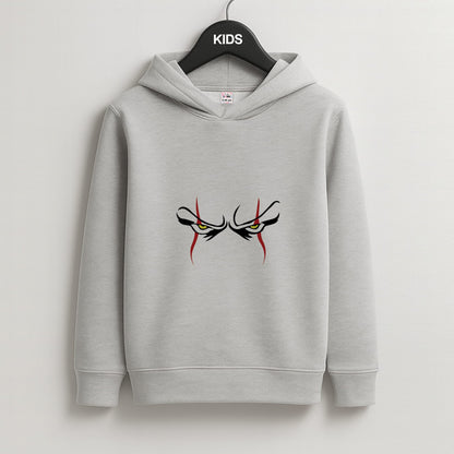 Clown Eyes Kids Grey Hoodie