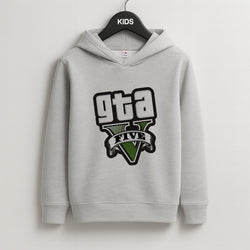 Green Five - Video Game Kids Grey Hoodie