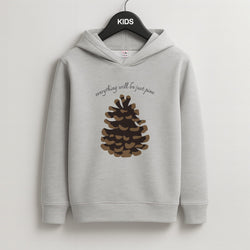 Everything Will Be Just Pine - Autumn Kids Grey Hoodie