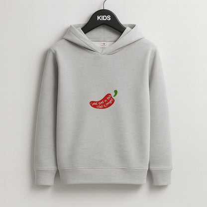 I Feel God In This Chilli's Tonight Kids Grey Hoodie