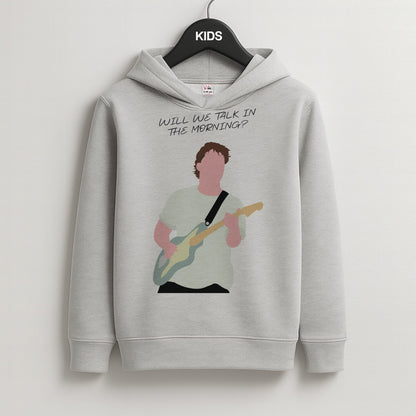 Will We Talk In The Morning Yellow Kids Grey Hoodie