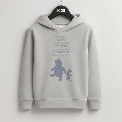 Braver, Stronger, Smarter Kids Grey Hoodie