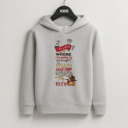 I Always Get Where I'm Going - Winnie Quote Kids Grey Hoodie