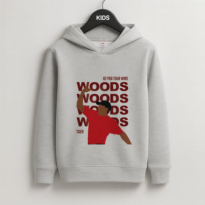Woods Dark Red Kids Grey Hoodie