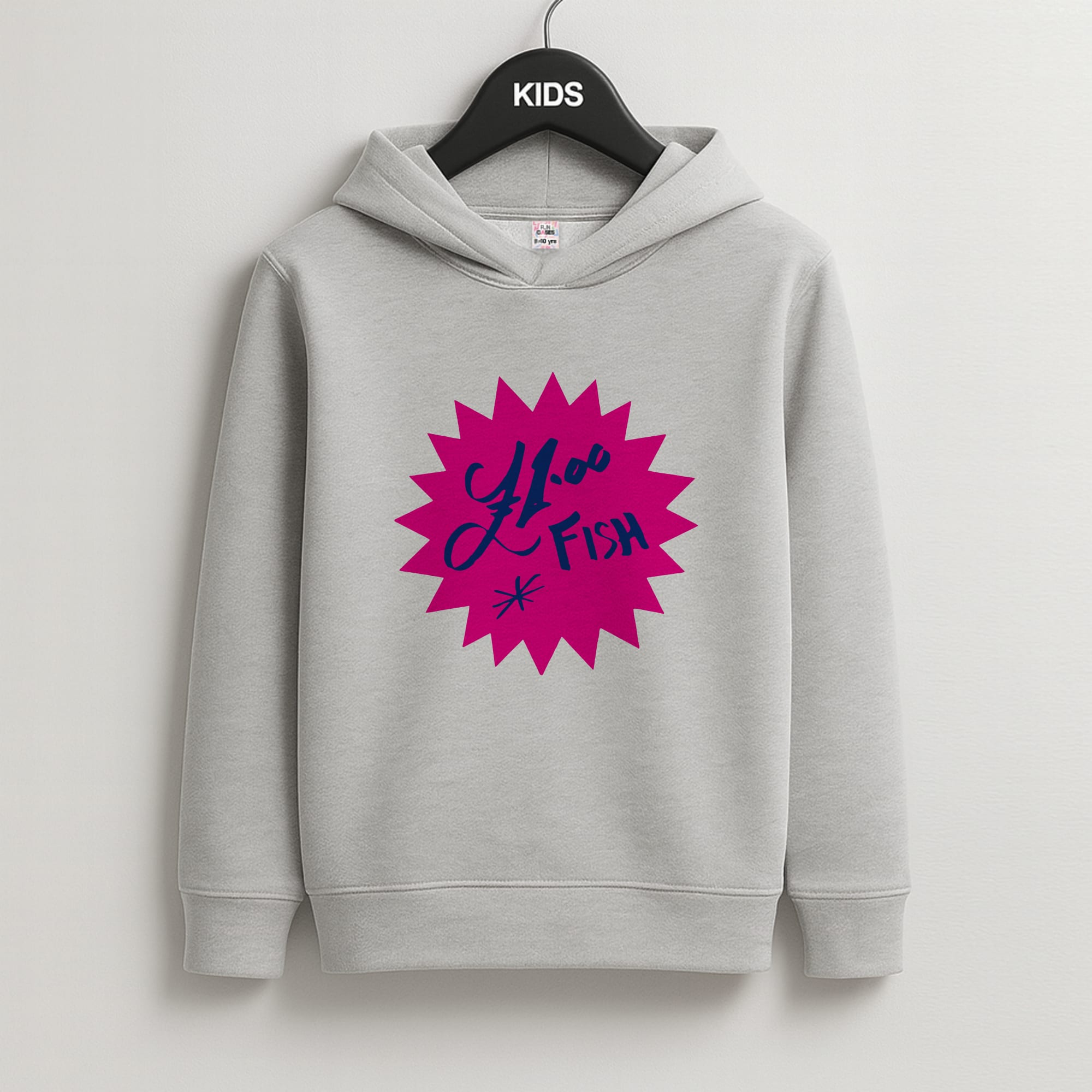 One Pound Fish - British Pop Culture Kids Grey Hoodie