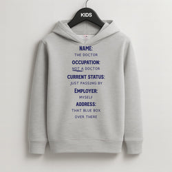 Name And Occupation - Doctor Who Kids Grey Hoodie