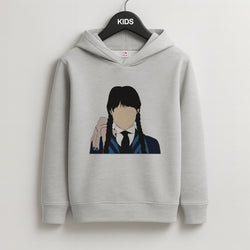 Wednesday And Thing Kids Grey Hoodie