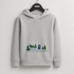 Christmas Tardis - Doctor Who Kids Grey Hoodie