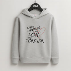 Only Vampires Can Love You Forever - VD Kids Grey Hoodie