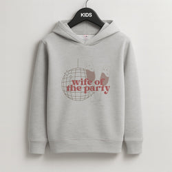 Wife Of The Party - Bridal Kids Grey Hoodie