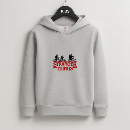 Stranger Cycling Logo Kids Grey Hoodie