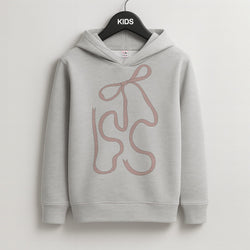Pink Ribbon Kids Grey Hoodie