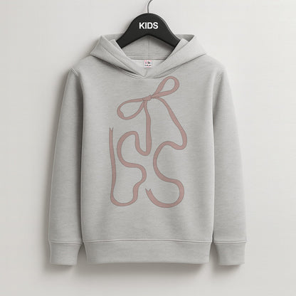 Pink Ribbon Kids Grey Hoodie