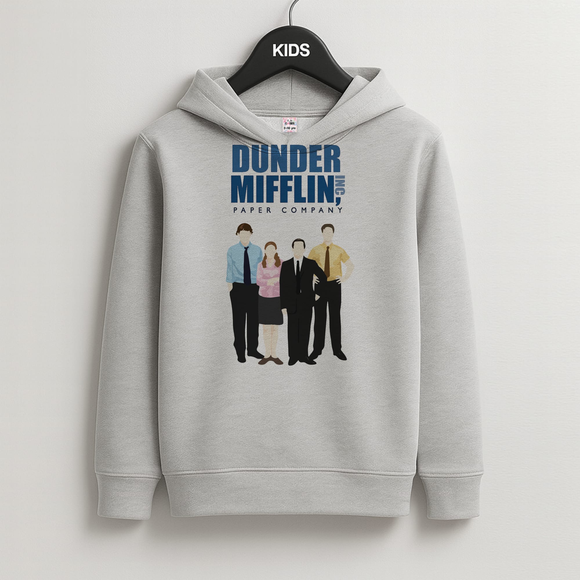Office Cartoon - Dunder Mifflin Kids Hoodie