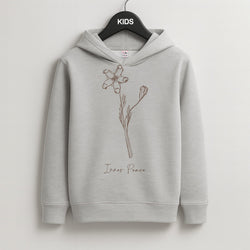 Inner Peace  Kids Grey Hoodie