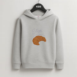 Stop I Could Have Dropped My Croissant - TikTok Kids Grey Hoodie