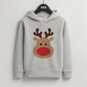 Rudolph Face - Christmas Kids Hoodie 2