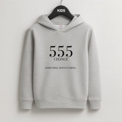 555 - Angel Numbers Kids Grey Hoodie